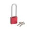 Panduit Aluminum Body Padlock, Long Shackle, Red PSL-7-LS - alternate 2